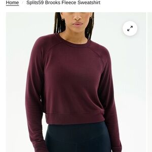 Splits59 Dark Cherry Fleece Sweatshirt